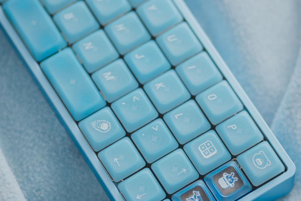 LeleLab Low-Profile Ocean Blue Keycaps Set